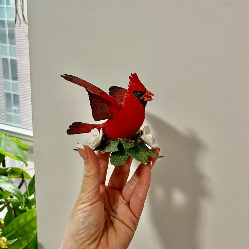 Lenox Red Cardinal Garden Bird Porcelain Figure - Picture 1 of 6